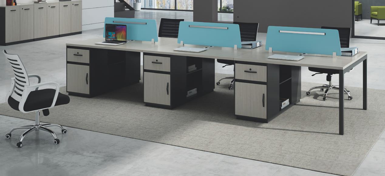 Team office table desk co-working communal desk for 6 people