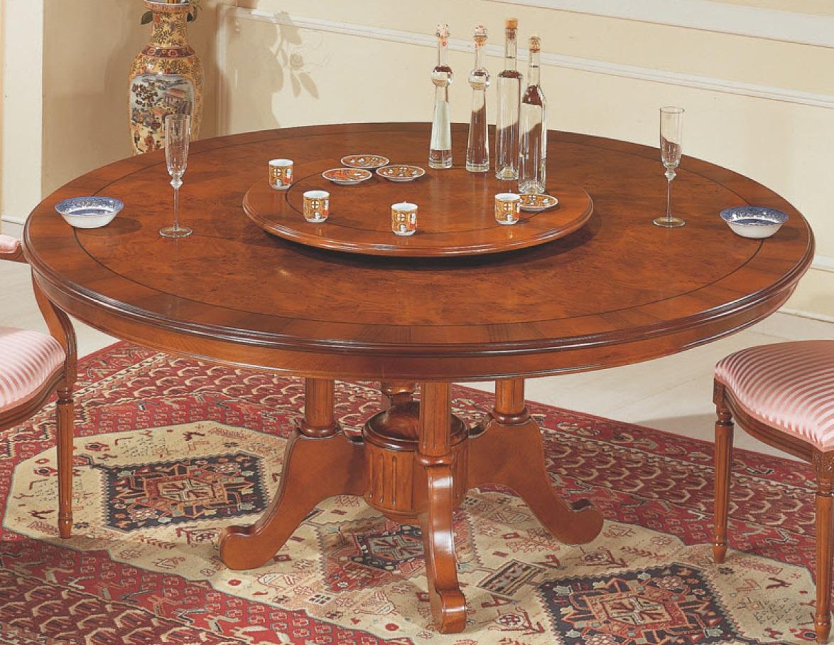 Round dining table Italian furniture dining room tables wood table brown tables