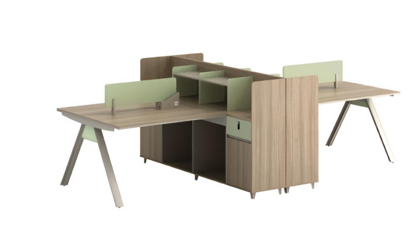 Desk Co-Working Table Team Office Desk Community Desk for 4 People