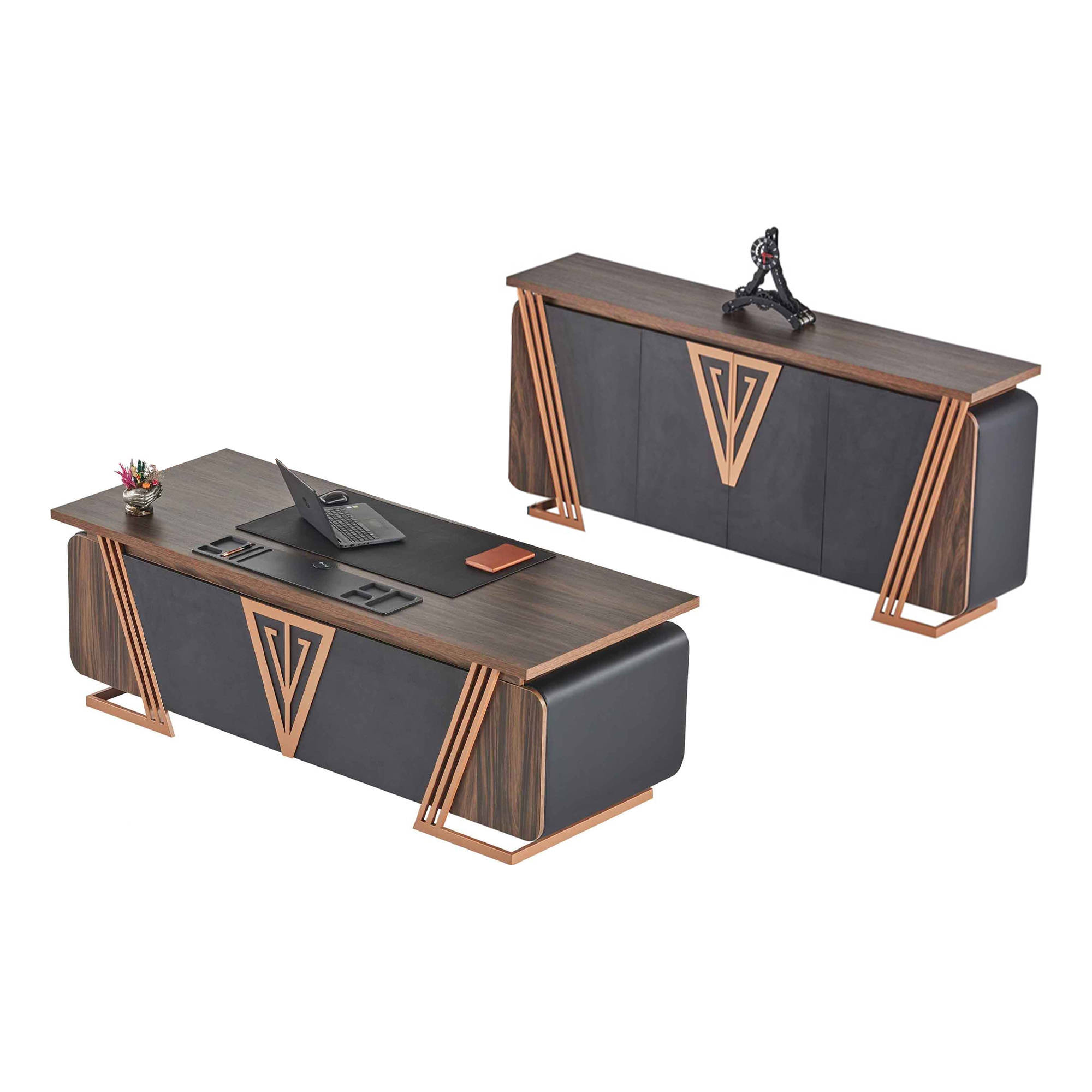 Desk sideboard home office set office table storage modern wood