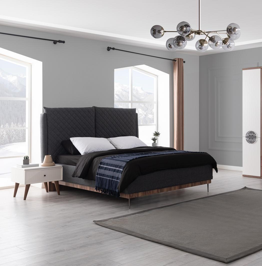 Gray Bedroom Bed Designer Furniture Luxury Upholstered Beds Wooden Frame