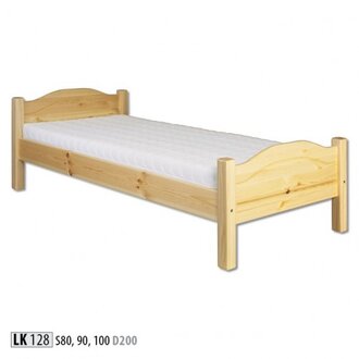 Single bed youth bed pine bed solid pine wood bed 100x200 handmade new