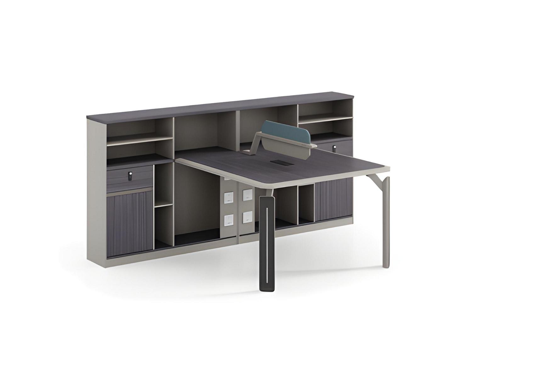 Group desk team workspace table furniture chest of drawers desk for 2 people