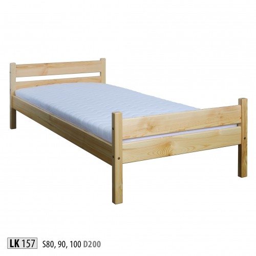 Bed single bed pine bed solid pine wooden bed 100x200 bed frame wood