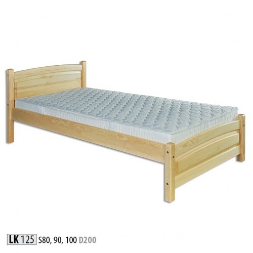 Solid wood bed pine wood bed frame 100x200 solid wood guest bed handcrafted new
