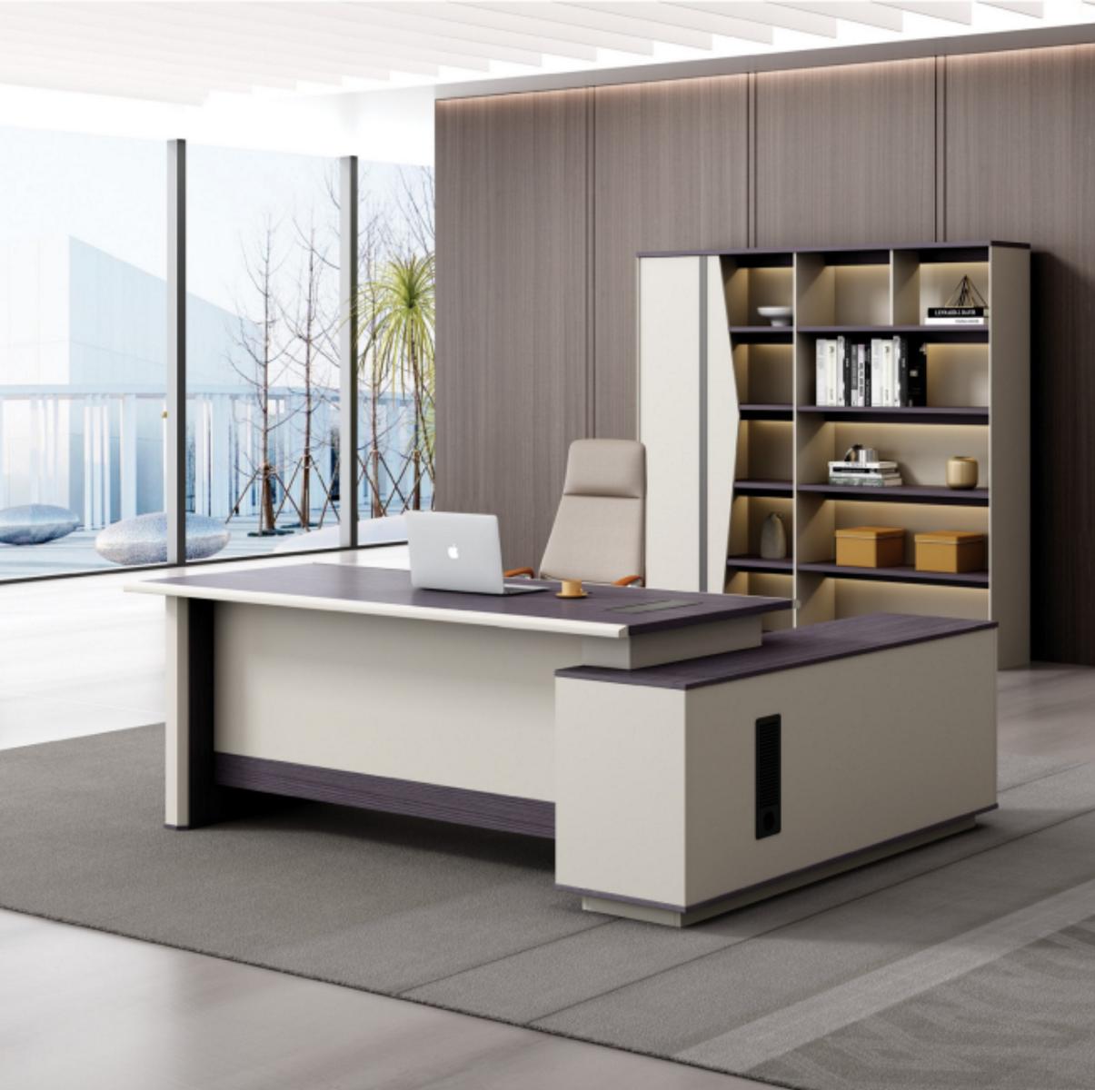 Corner desk working writing office table luxury class designer furniture tables