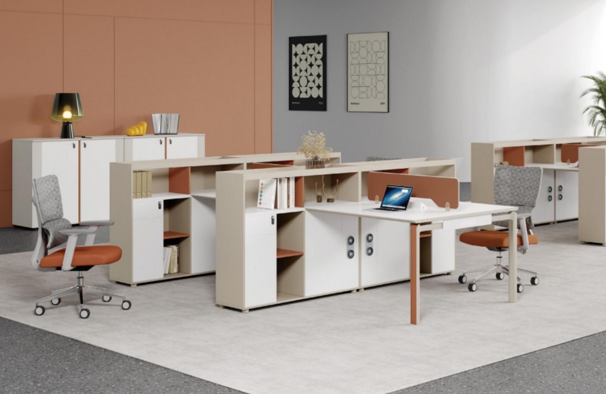 Large office desk workspace for 4 people desk modern office furniture