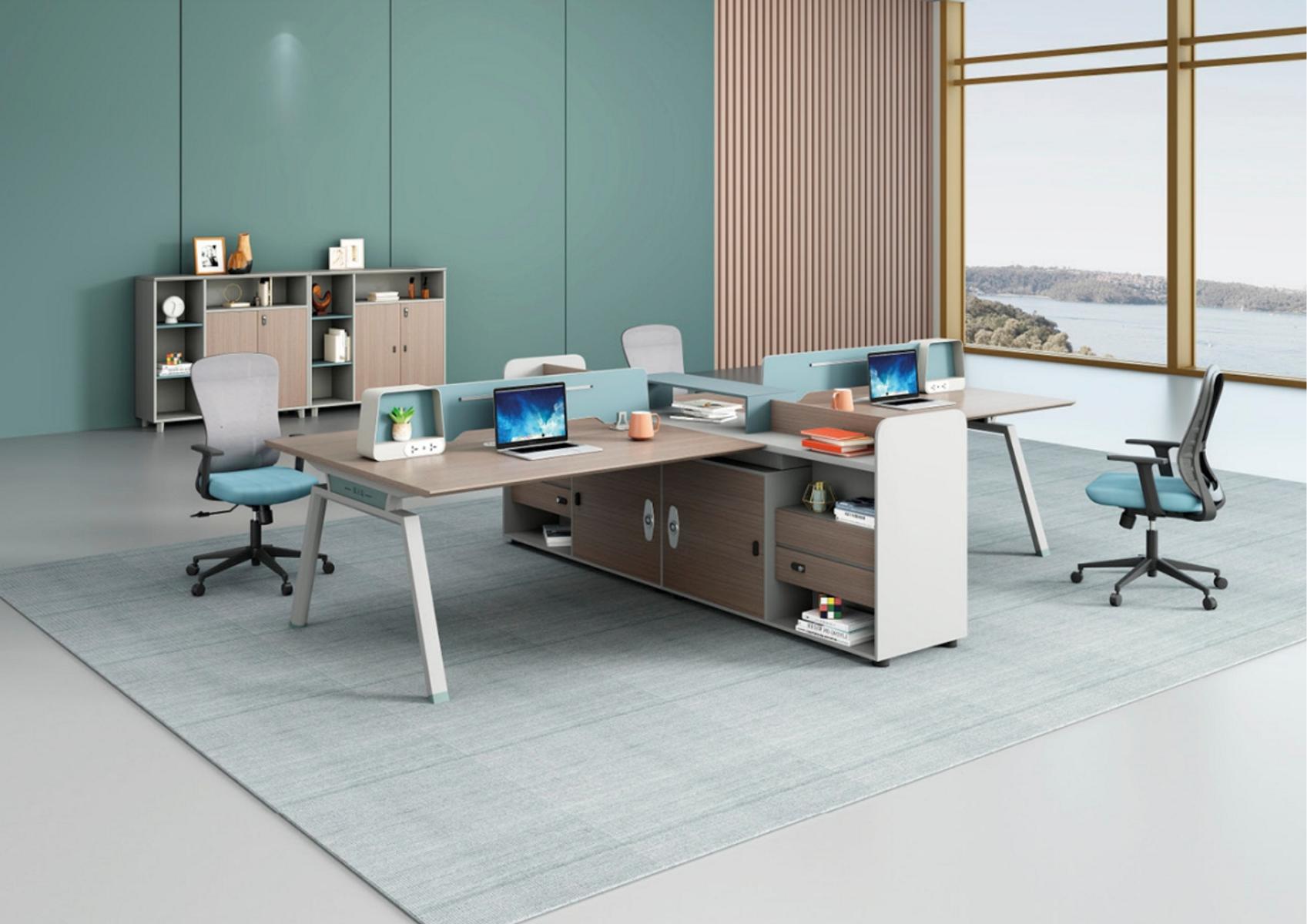 Team desk project tables coworking workstations table combination workspaces