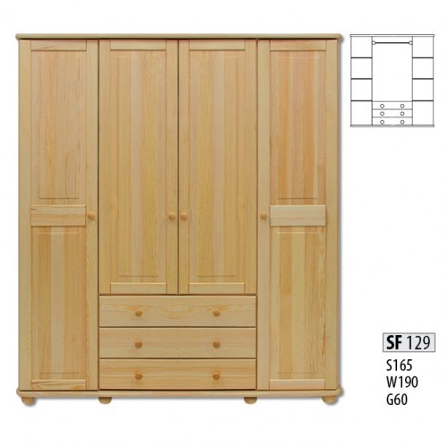 Real wood solid wood wardrobe bedroom cabinet new