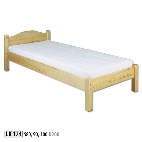 Bed solid wood 100x200 single bed pine solid youth bed solid wood bed new