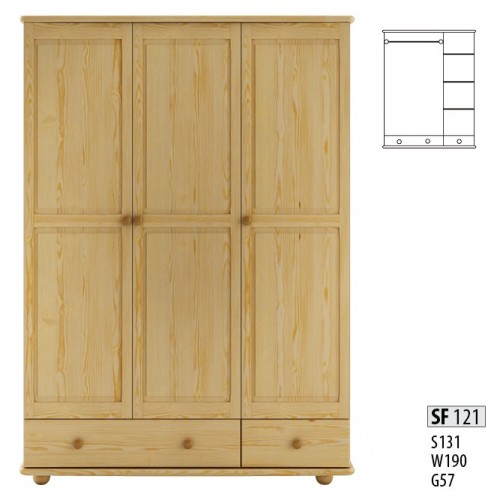 Classic wardrobe solid wood country house wardrobe pine cabinets new