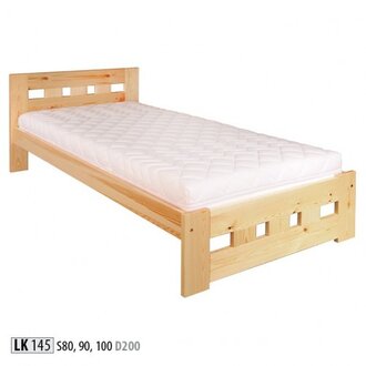 Single bed youth bed pine bed solid pine wood bed 100x200 handmade