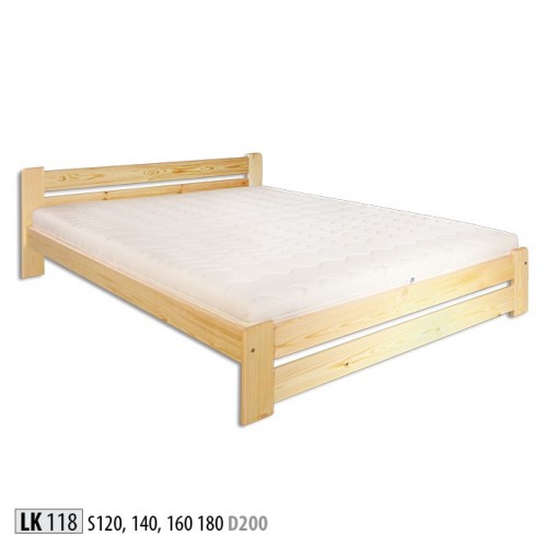 Solid wood bed 200x200 double bed pine solid real wood bed full wood bed new