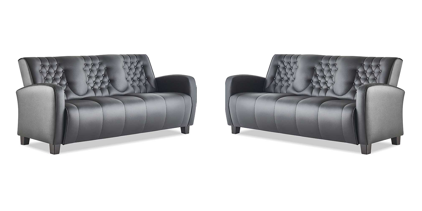 Chesterfield Couch 3-seater sofas sofa set modern leather sofas wooden buttons