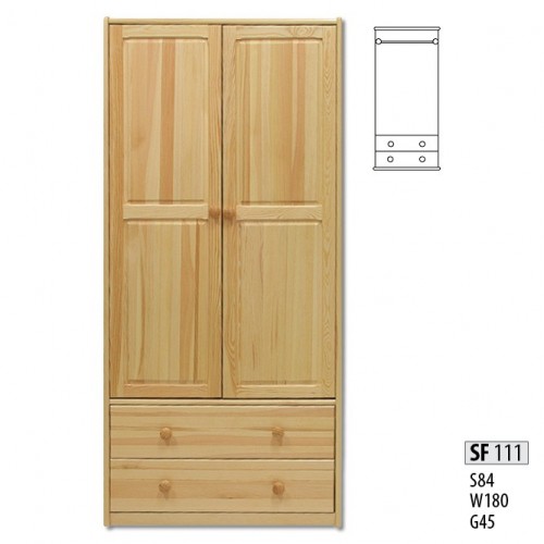 Pine wardrobe solid wood bedroom wardrobe cabinets new