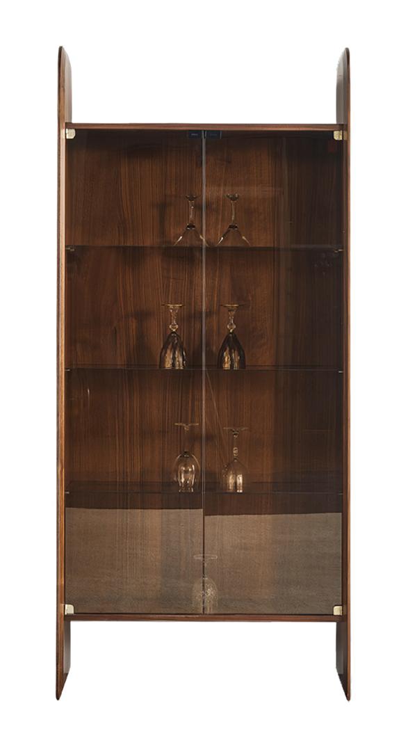 Modern showcase living room brown glass display cabinet high-quality display case