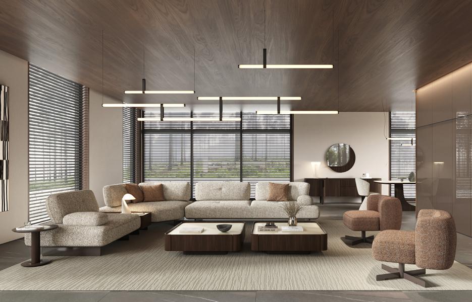 Living room set couch corner group armchair coffee table side table set 6-piece