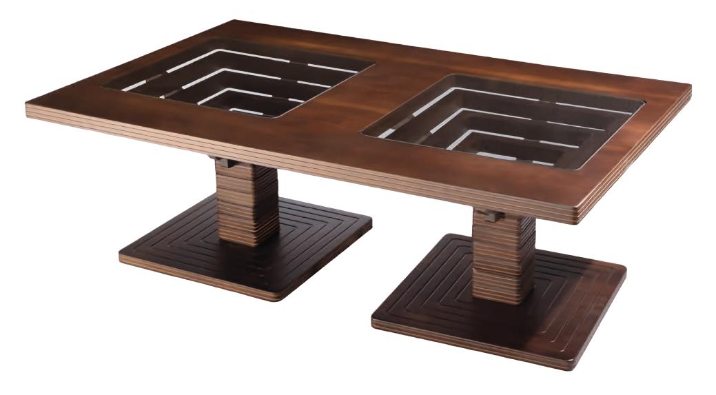 Living room rectangular coffee table wooden furniture side table sofa table brown