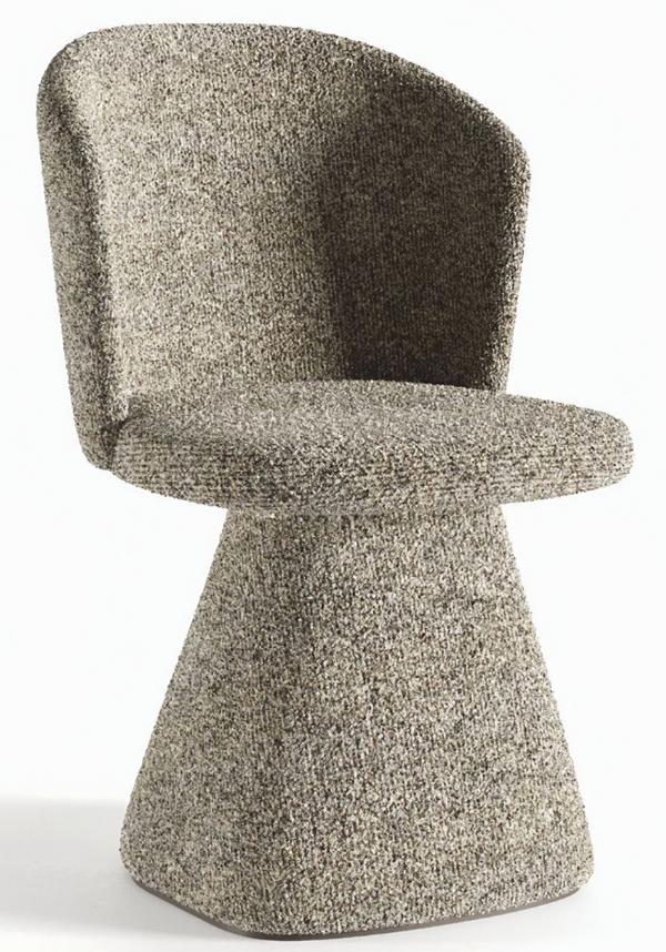 Comfortable Beige Chair Robust Armchair Textile Comfortable Dining Room Chairs