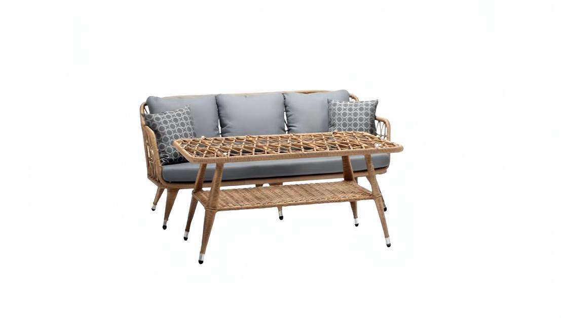Sofa set 3-seater coffee table sofas three-seater rattan luxury garden furniture
