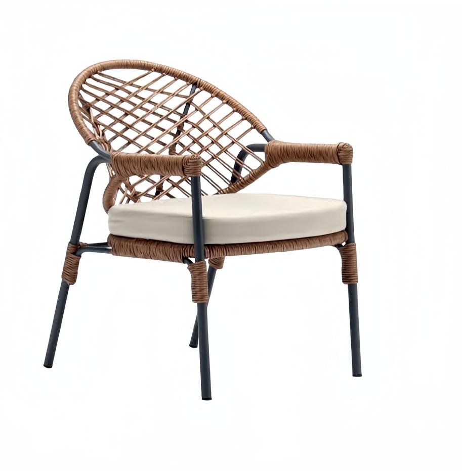 Chair High Quality Terrace Brown Luxury Modern Stylish Rattan Style
