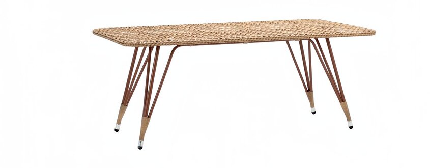Tables High Quality Rectangular Luxury Modern Brown Terrace Rattan Furniture