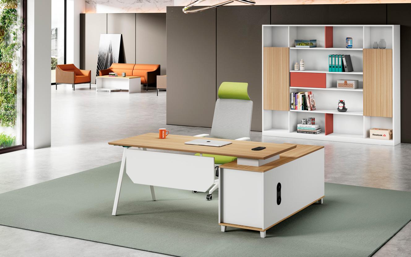 Office desk corner writing desk office table work table white wood modern