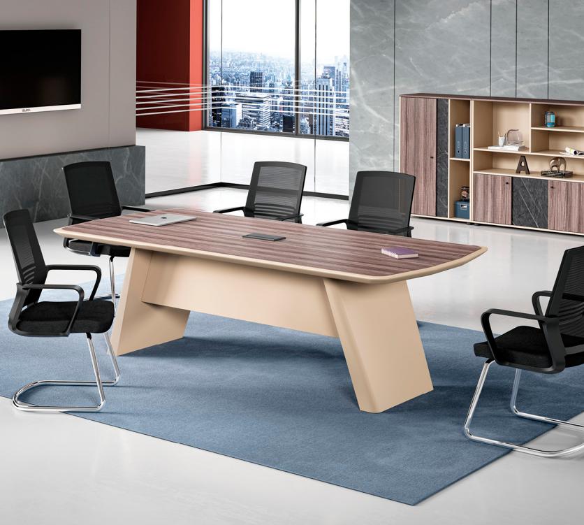 Large conference table office table work table desk wood beige