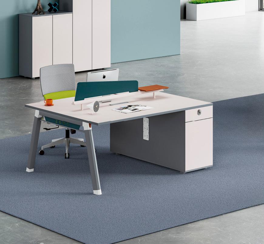 Light gray office desk designer home office furniture luxurious elegant table