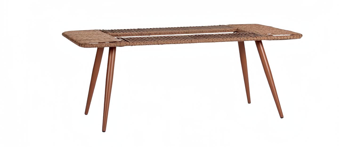 Brown Luxury Coffee Table Design High-Quality Rattan Side Table