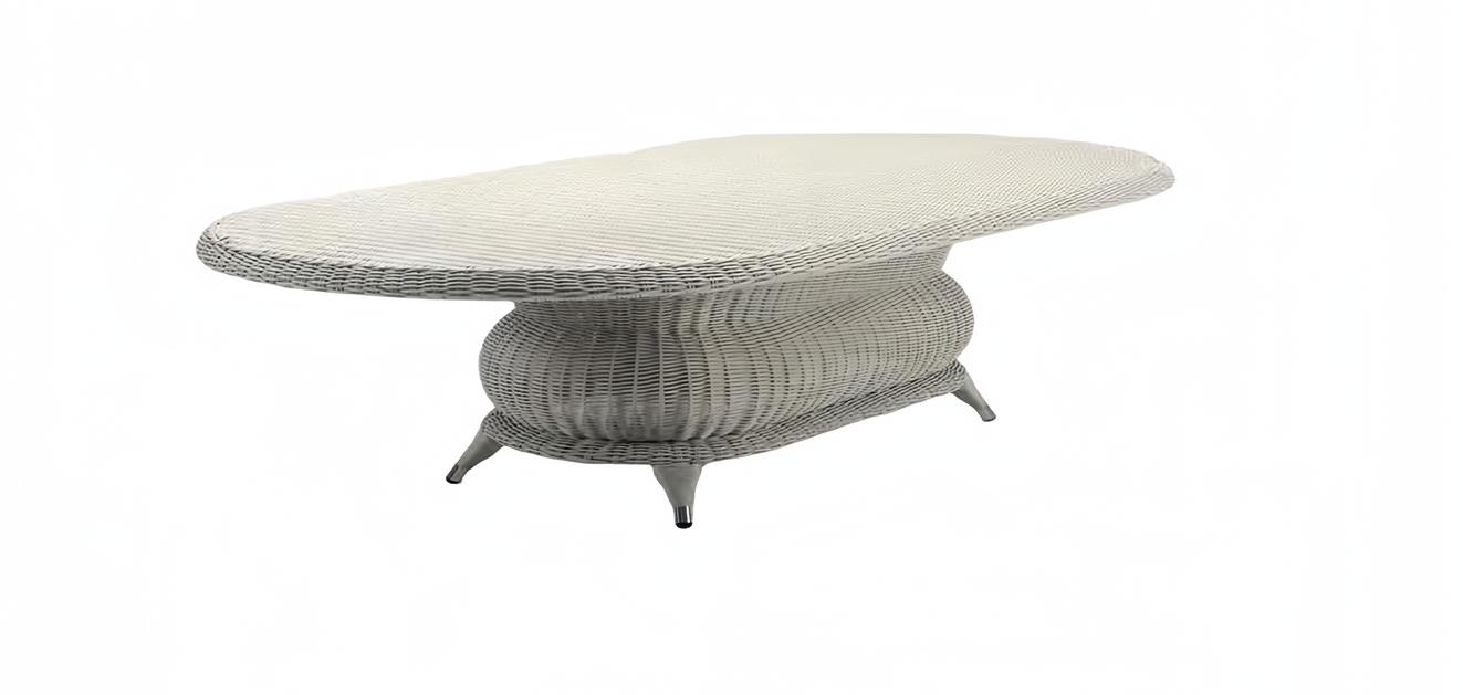 Gray Luxury Coffee Table Modern Design Stylish High-Quality Rattan