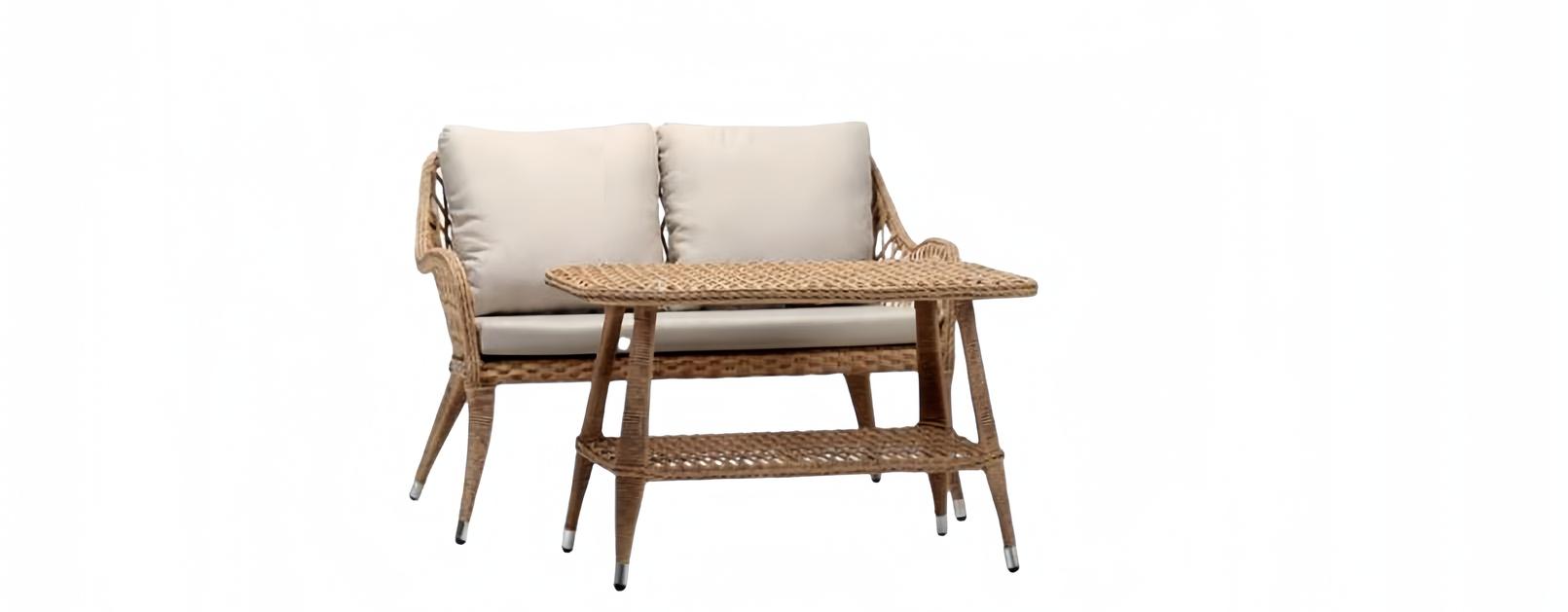 Sofa 3-seater coffee table set sofas three-seater rattan table luxury modern
