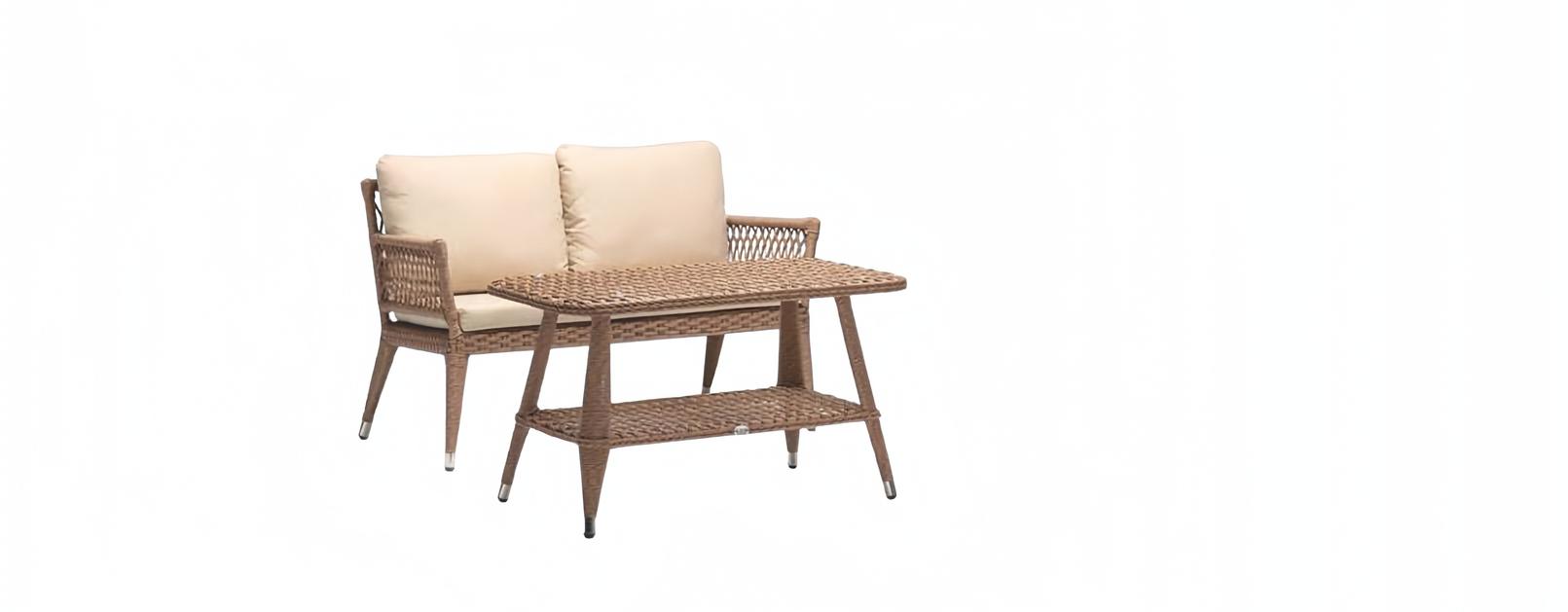 Sofa 3-seater coffee table set sofas three-seater rattan table luxury modern