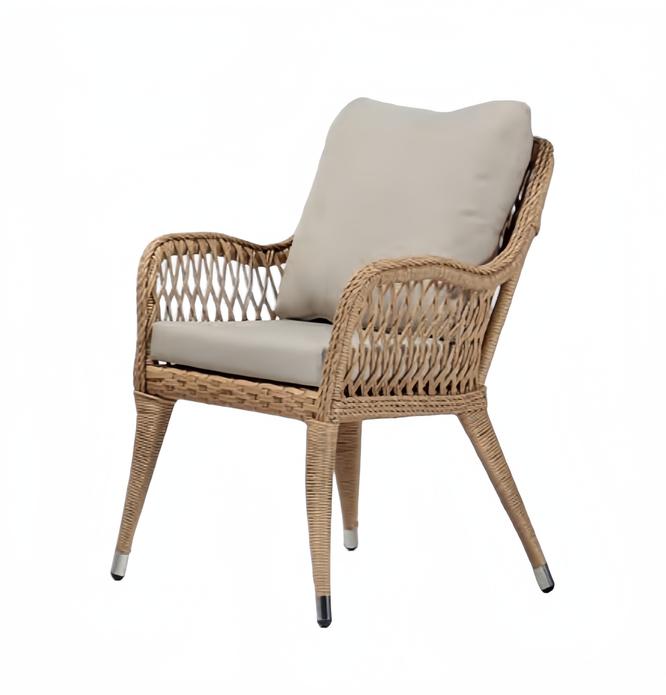 Chair Brown Design Couch Sofa Relax High Quality Rattan Upholstered Seat Luxury