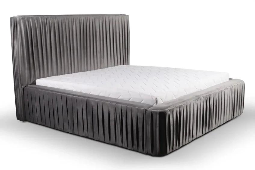 Double bed bedroom 180cm mattress gray modern style high quality