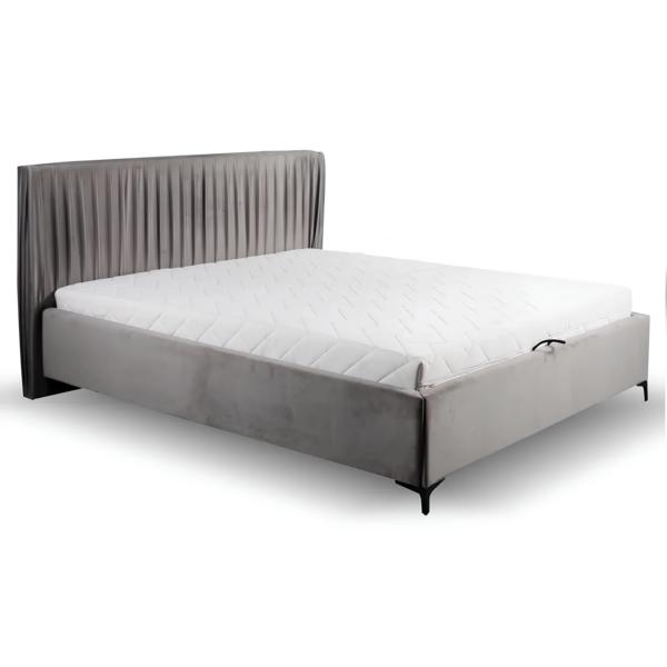 Double bed bedroom 180cm mattress gray modern style wood