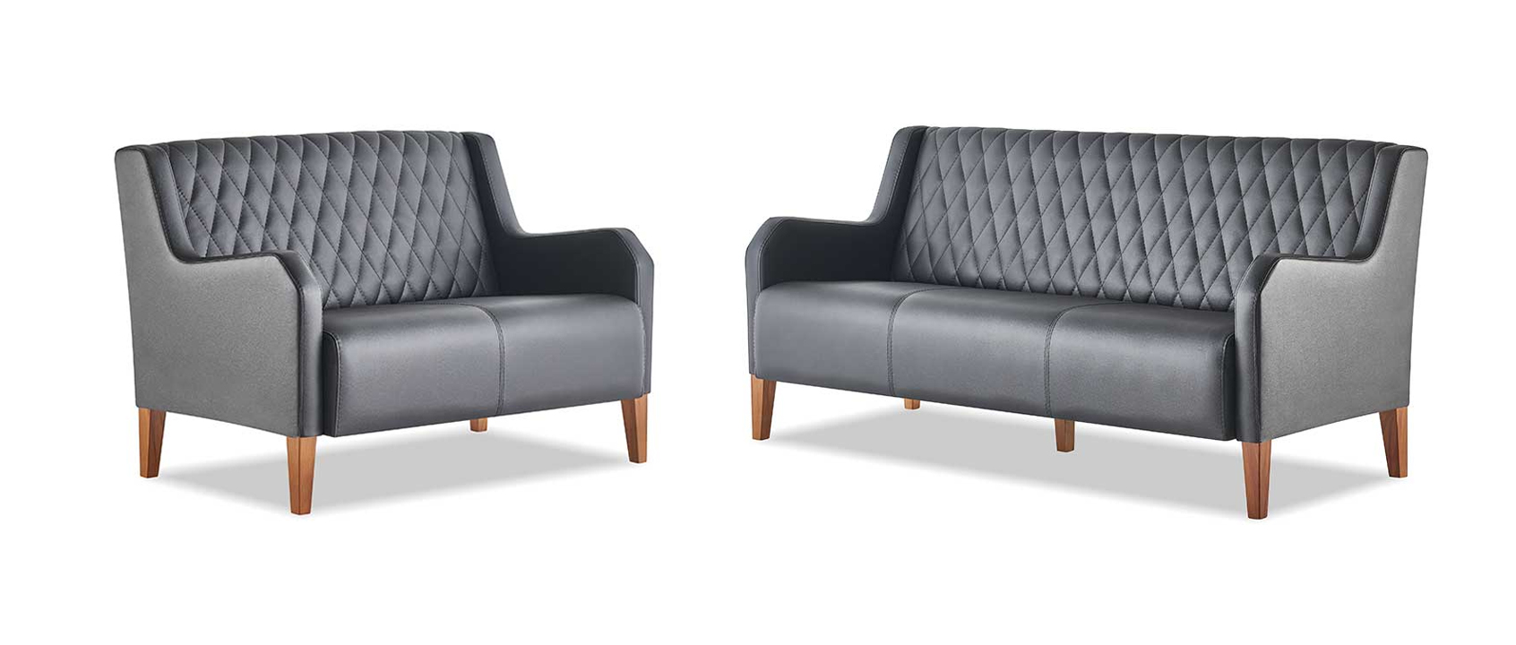 Black Modern Sofa Set 3-Seater 2-Seater Complete Sofas Furniture Set