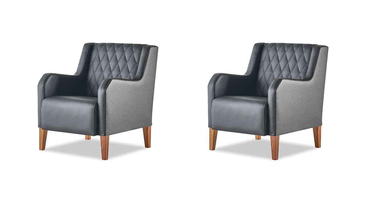 Black upholstered furniture armchair set single armchair soft soft armrests