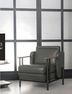 Design armchair upholstered chairs lounge solid stainless steel leather wood armchair new