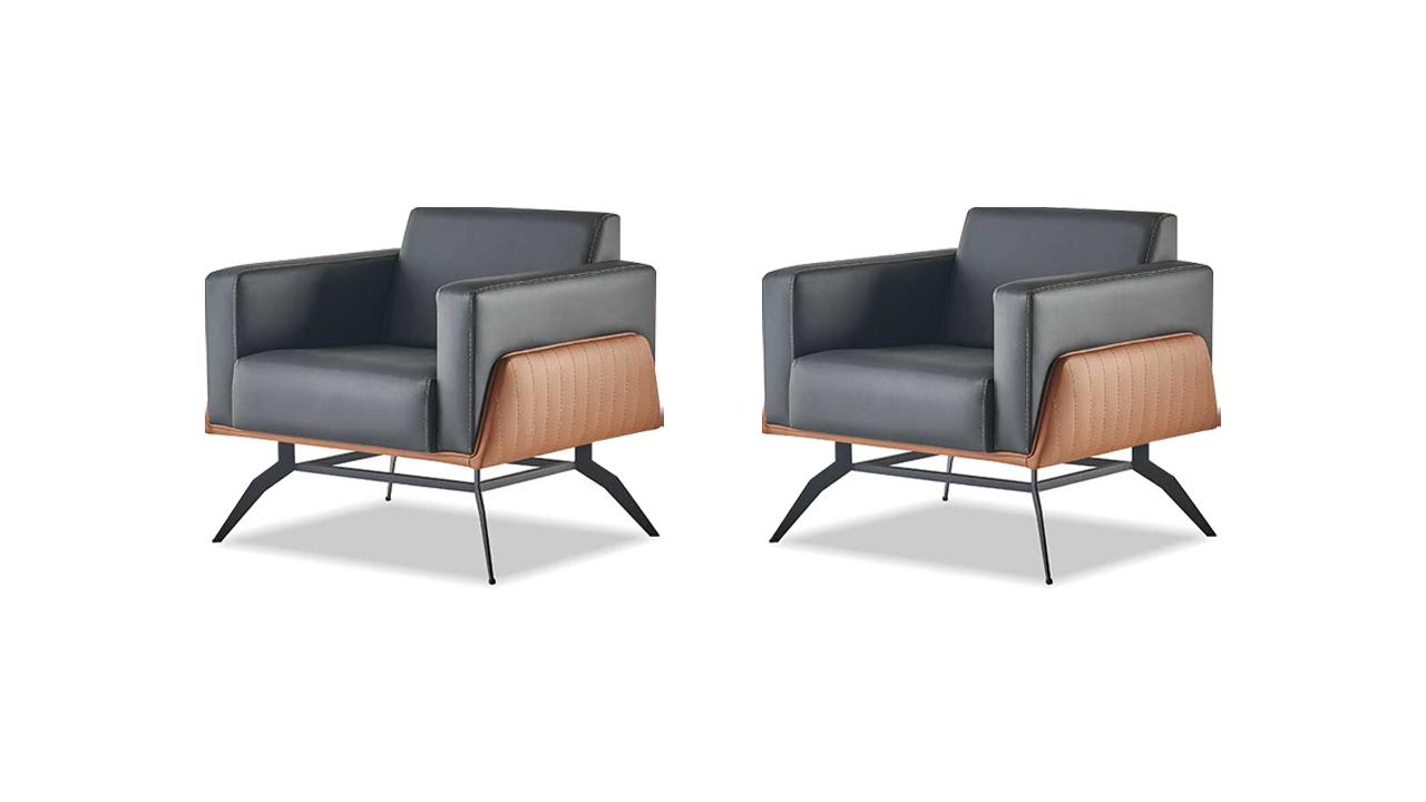 Seating furniture set armchair reclining chair stainless steel leather modern wood couch