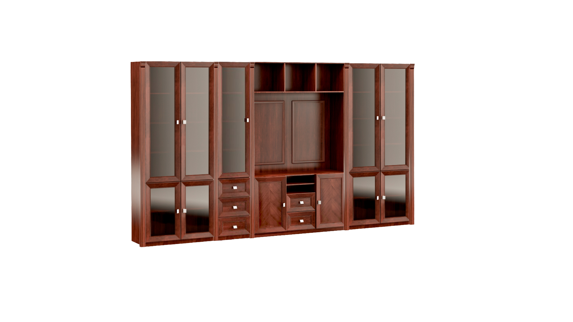 Designer brown office cabinet luxurious glass door cabinet modern furniture