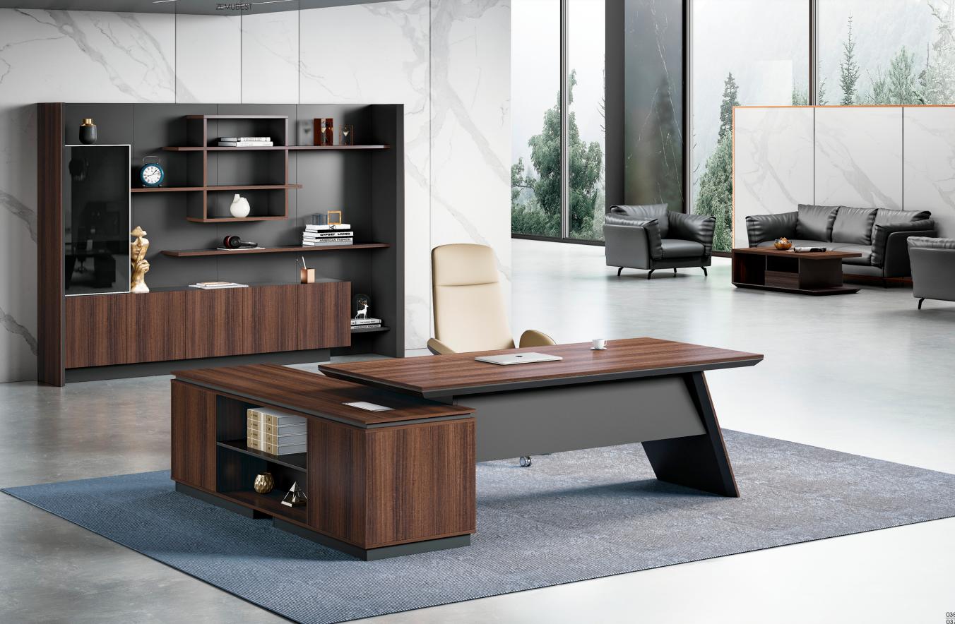 High-quality brown corner desk designer office furniture sturdy furniture