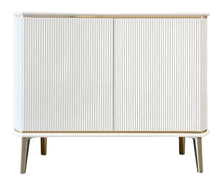 TV Lowboard Luxury White RTV Stand Living Room Modern Design Wooden Furniture Glass New