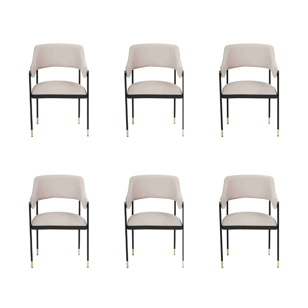 Stylish chair dining chair White 6x chairs kitchen chair armchair luxury