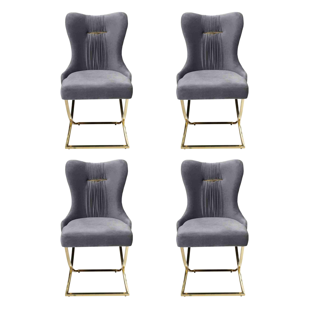 Stylish dining room 4x chairs luxury armchair chair gray armchair living room furniture new