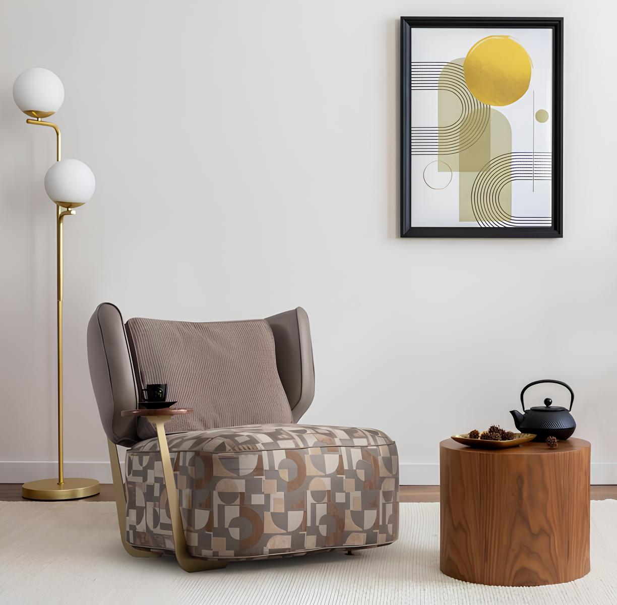 Colorful upholstered armchair living room designer lounge chair relax single seat new