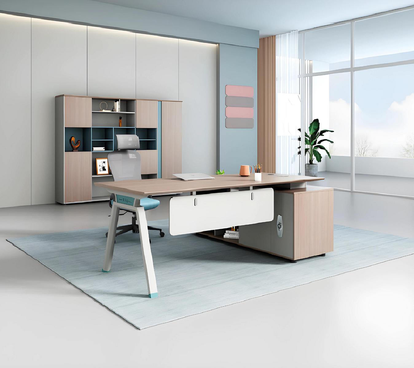 Home office desk office furniture desk cabinet office cabinet 2-piece.