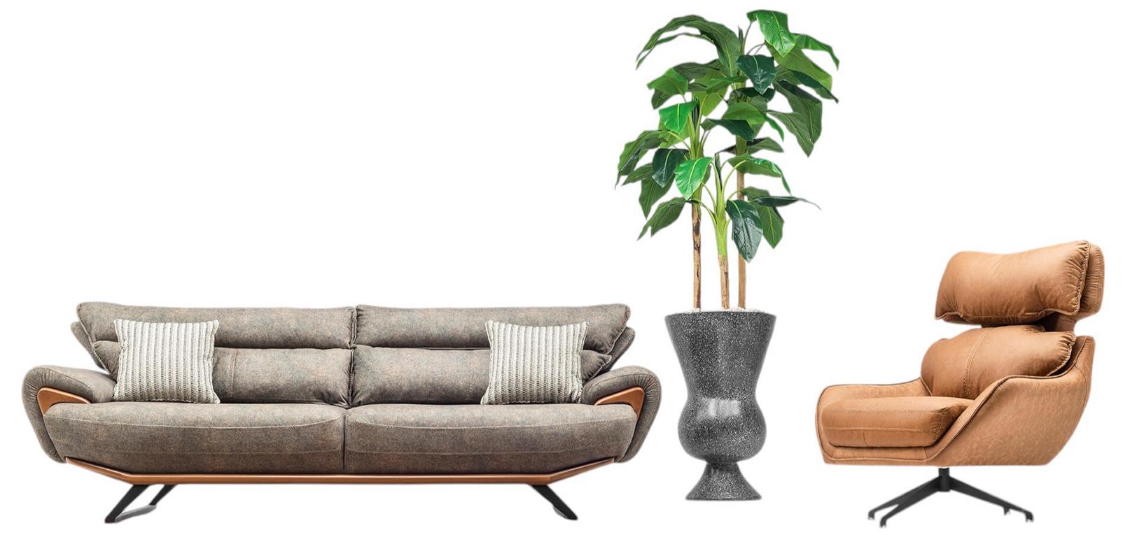 Living room sofa set lounge upholstery group seating group couch seating group 3+1