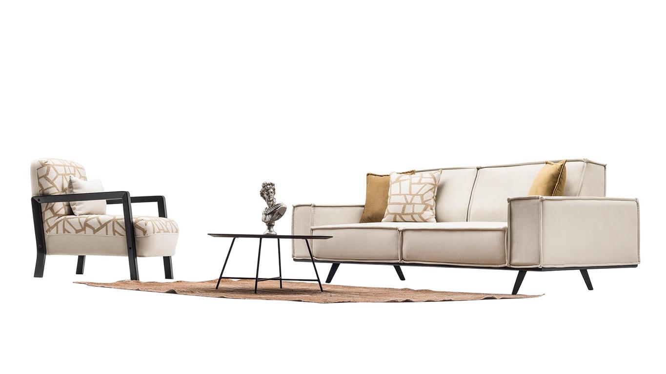 Living room sofa couch set upholstery suite seating group lounge 3+1