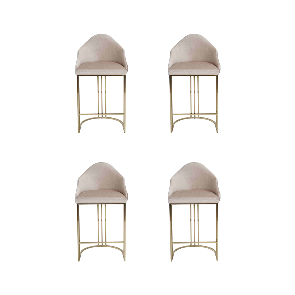 Stylish dining table 4x chairs beige upholstered chairs furniture decor seating cushions chairs
